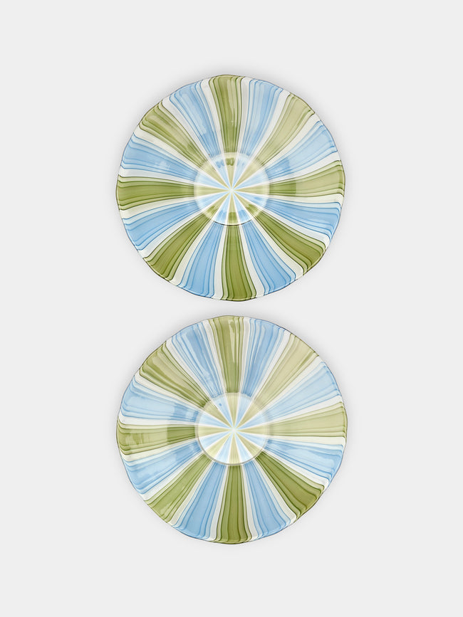 Mori Glass - Hand-Blown Glass Plates (Set of 2) -  - ABASK - 