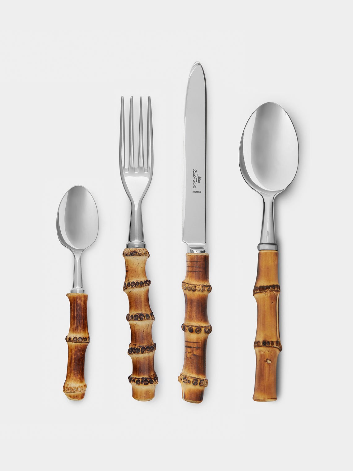 Alain Saint-Joanis - Bamboo Dinner Cutlery (Set of 4) - Brown - ABASK - 