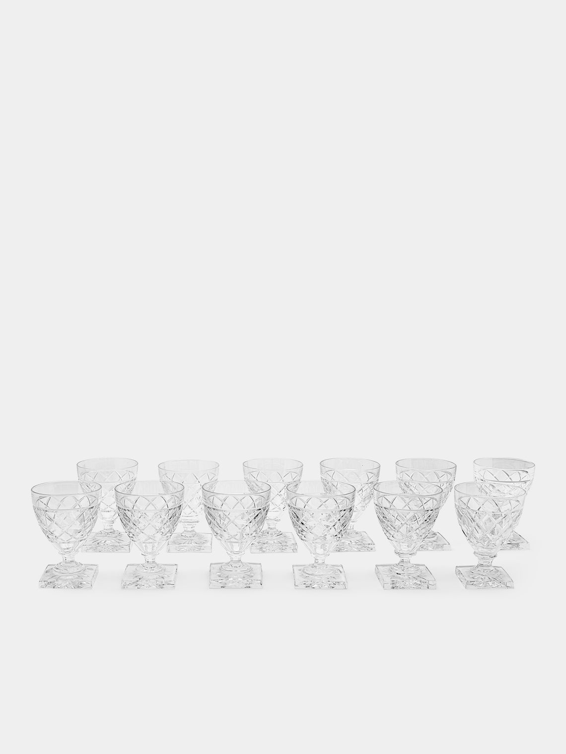 Antique and Vintage - 1930's Val Saint Lambert Red Wine Glasses (Set of 12) -  - ABASK