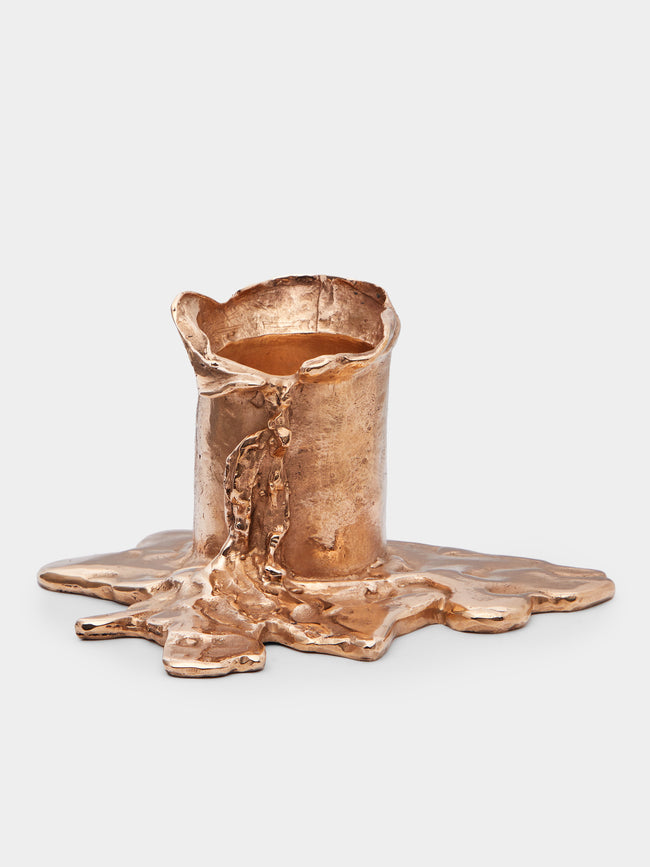 Osanna Visconti - Melted Hand-Cast Bronze Candle Holder - Metallics - ABASK - 