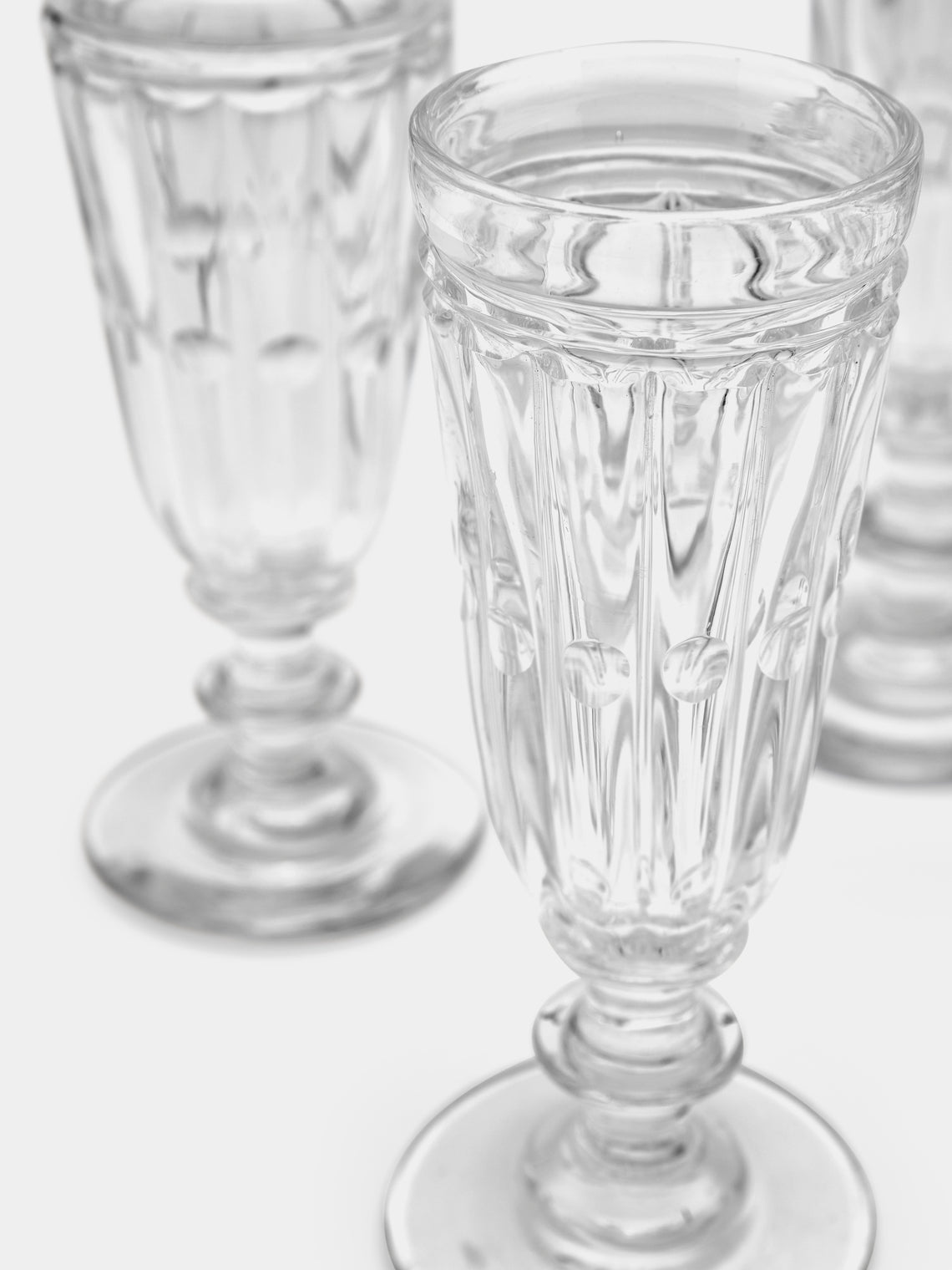 Antique and Vintage - 1870s Baccarat Crystal Flutes (Set 8) -  - ABASK