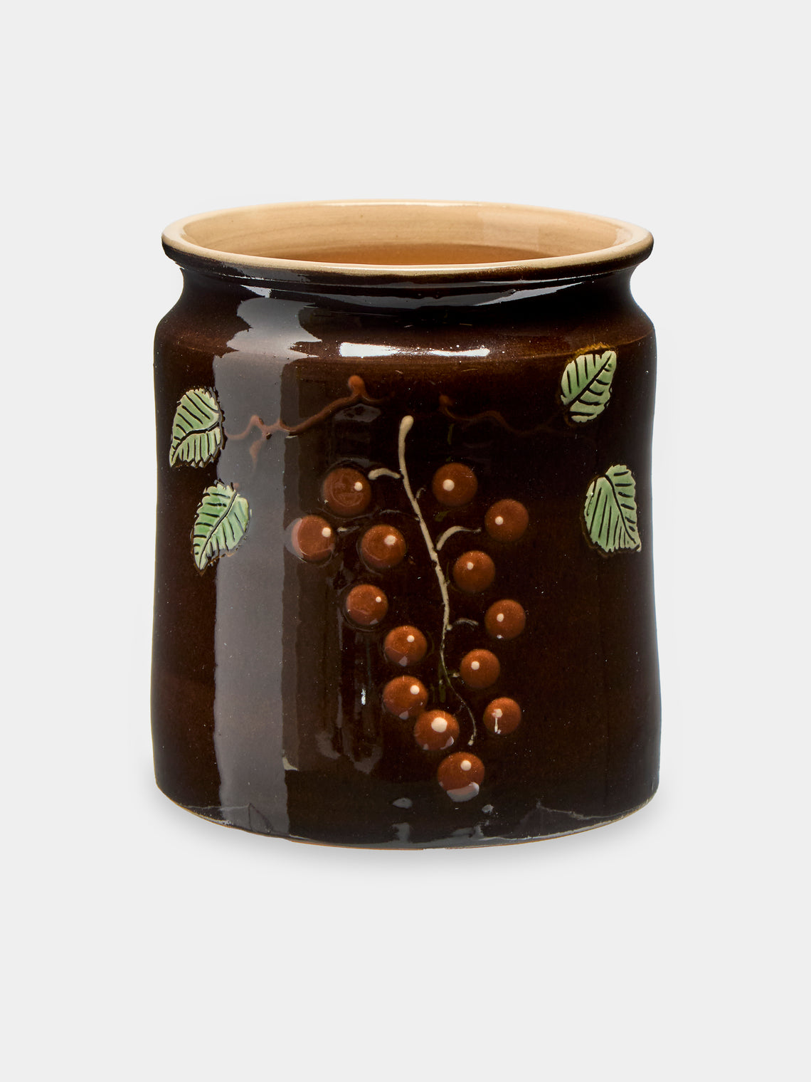 Poterie d’Évires - Cherries and Berries Hand-Painted Ceramic Jars (Set of 3) -  - ABASK