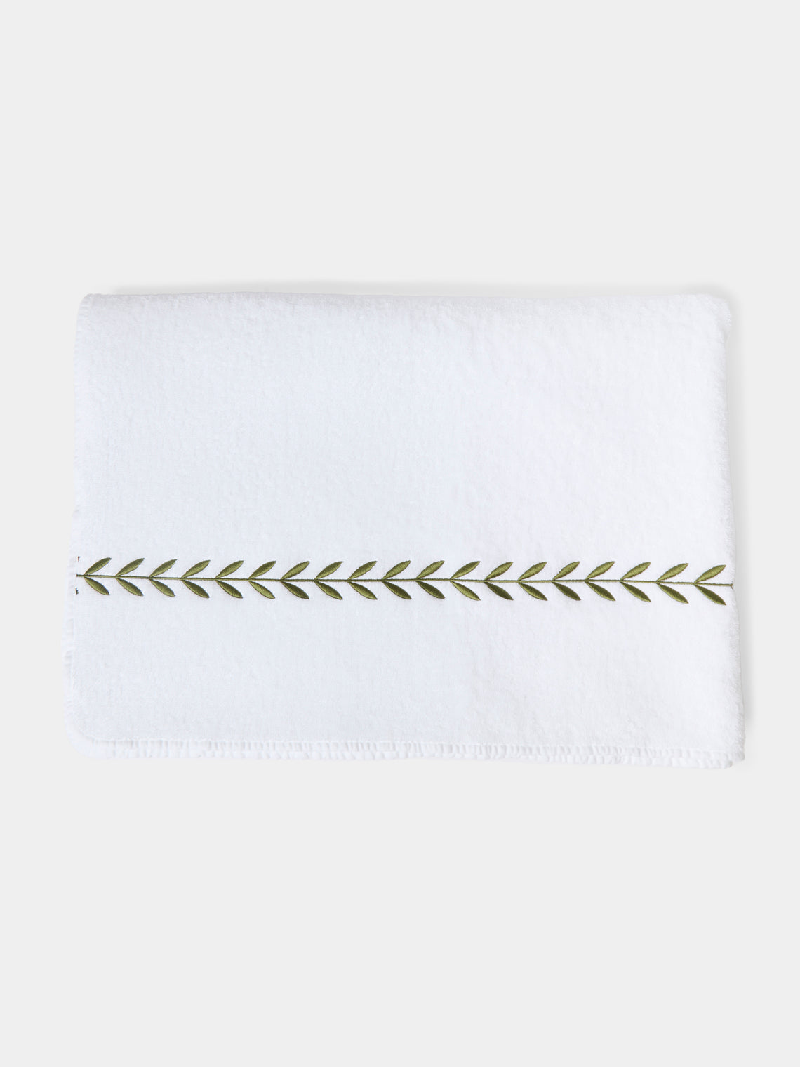 Heirlooms - Laurel Leaf Embroidered Egyptian Cotton Bath Sheet -  - ABASK - 