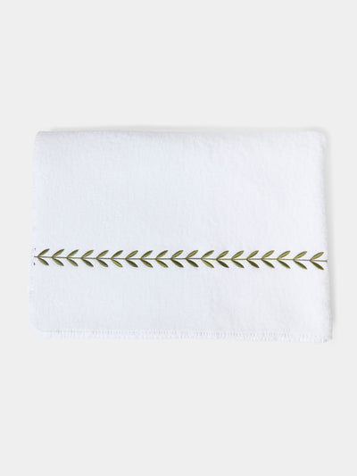 Heirlooms - Laurel Leaf Embroidered Egyptian Cotton Bath Sheet -  - ABASK - 