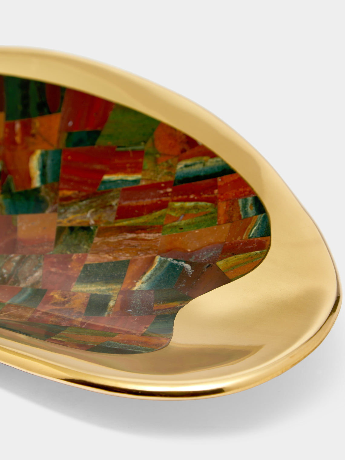 Viya - Vista Brass and Semi-Precious Stone Large Bowl -  - ABASK