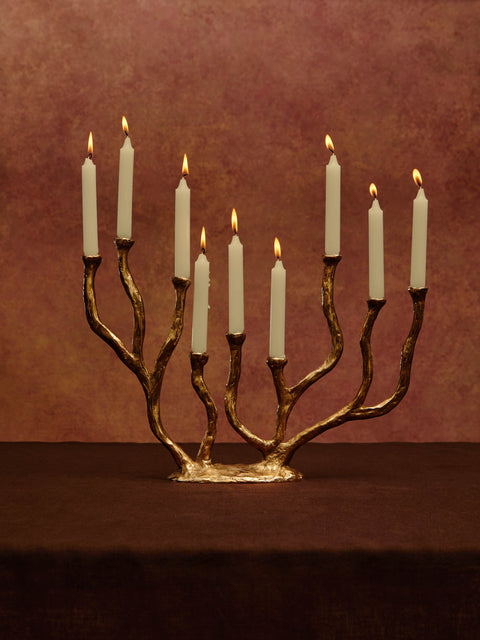 Osanna Visconti - Hand-Cast Bronze Menorah -  - ABASK