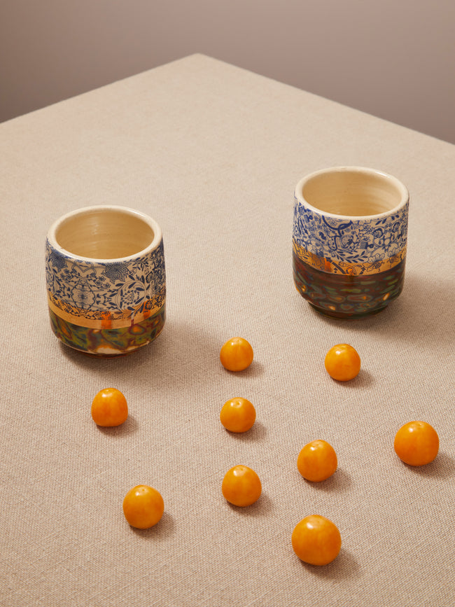 The Village Potter x Roberto Lugo - Edition 76 and 105 Ceramic Cups (Set of 2) -  - ABASK