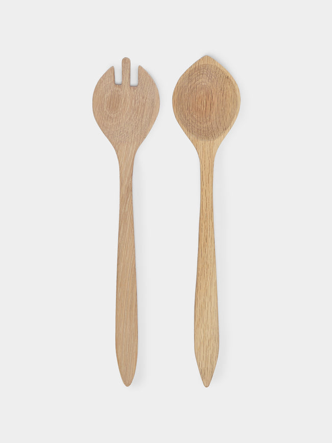 The Wooden Palate - White Oak Salad Servers -  - ABASK - 