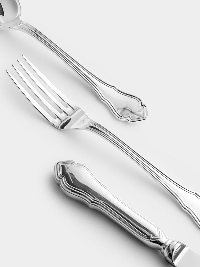 Zanetto - Barocco Silver-Plated Dinner Cutlery (Set of 4) - Silver - ABASK