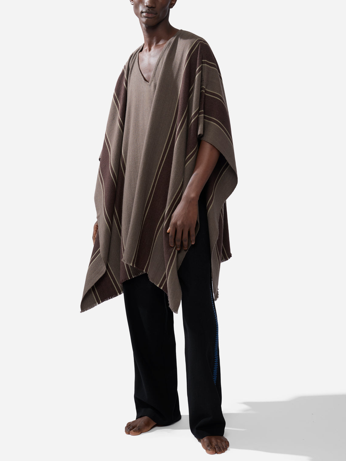 Denis Colomb - Cashmere Asymmetric Poncho | One Size -  - ABASK