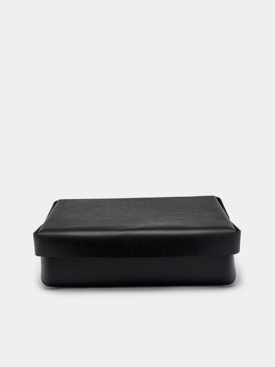 Oscar Maschera - Leather Large Rectangular Box with Lid -  - ABASK - 