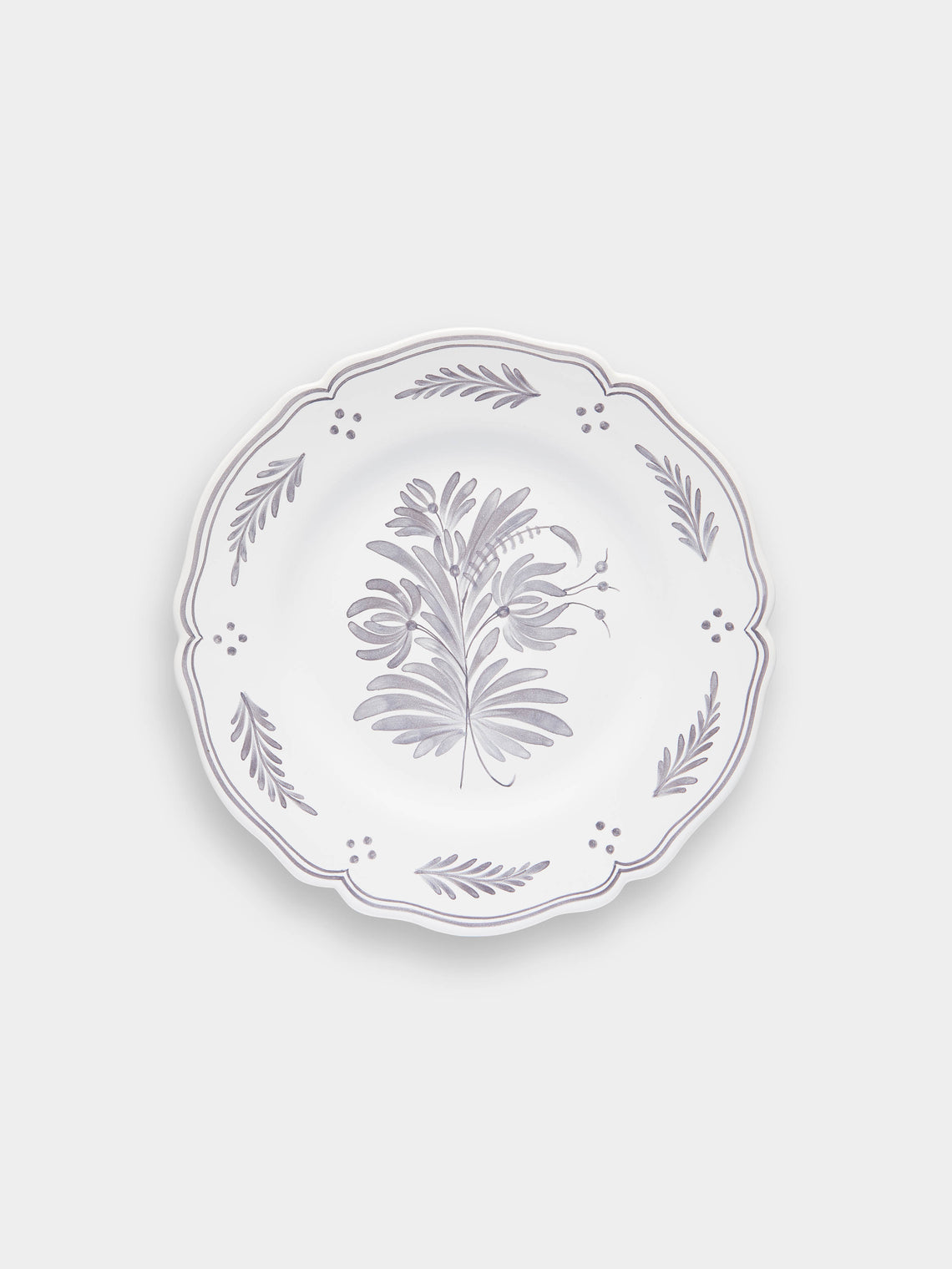 Bourg Joly Malicorne - Antique Fleurs Hand-Painted Ceramic Side Plates (Set of 4) -  - ABASK - 