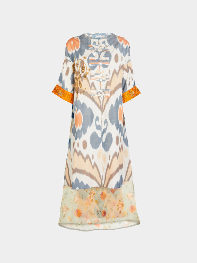 Nazzy Beglari - Hand-Loomed Ikat Silk and Cotton Dress | One Size -  - ABASK - 