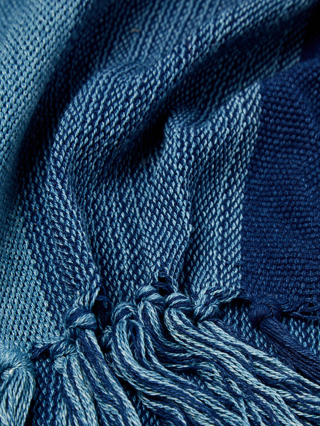 Hollie Ward - Ordahl Indigo-Dyed Handwoven Cotton Blanket -  - ABASK