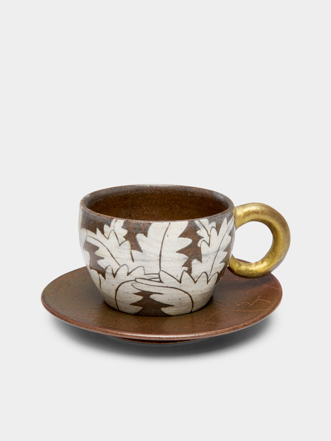 Na Yong-hwan - Peony Buncheong  Espresso Cup and Saucer -  - ABASK - 