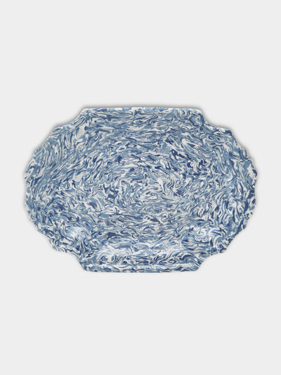 ABASK Aptware - Marbled Ceramic Oval Serving Platter -  - ABASK - 