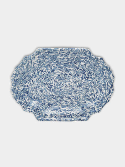 ABASK Aptware - Marbled Ceramic Oval Serving Platter -  - ABASK - [thumbnail]