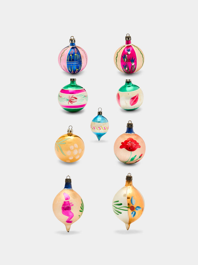 Antique and Vintage - Early 20th-Century Glass Baubles (Set of 9) -  - ABASK - 