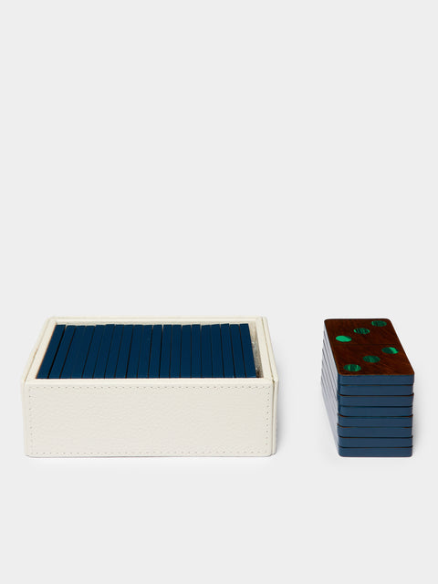 Marcela Cure - Pui Wood and Malachite Dominoes Set -  - ABASK - 