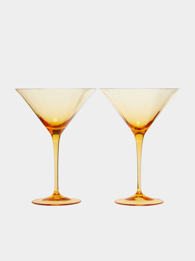 Moser - Optic Hand-Blown Crystal Martini Glasses (Set of 2) -  - ABASK