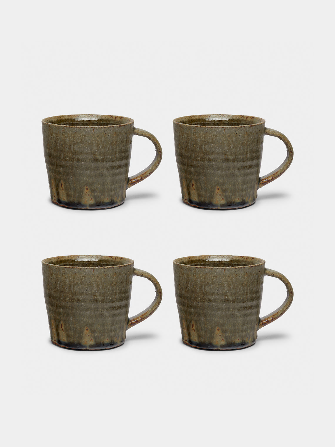 Ingot Objects - Glasgow Ash-Glazed Ceramic Cups (Set of 4) -  - ABASK