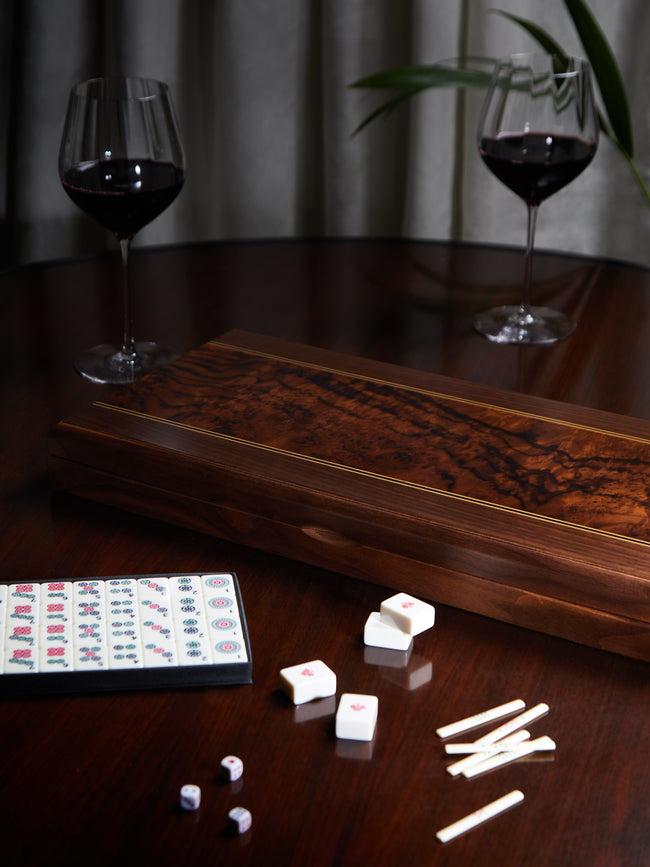 Dal Negro - Leather and Walnut Mahjong Set -  - ABASK
