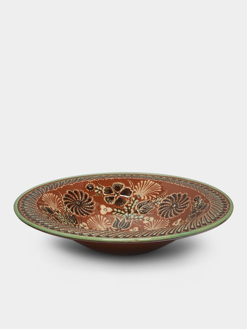 Poterie d’Évires - Flowers Hand-Painted Ceramic Large Serving Bowl -  - ABASK - 