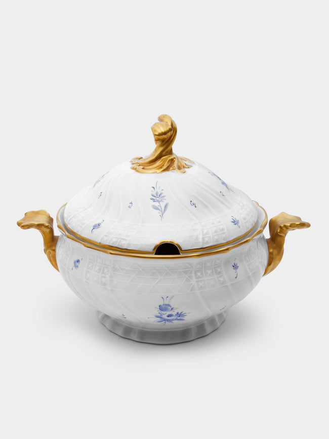 Antique and Vintage - 1960s Lorenz Hutschenreuther Hand-Painted Porcelain Soup Tureen -  - ABASK - 