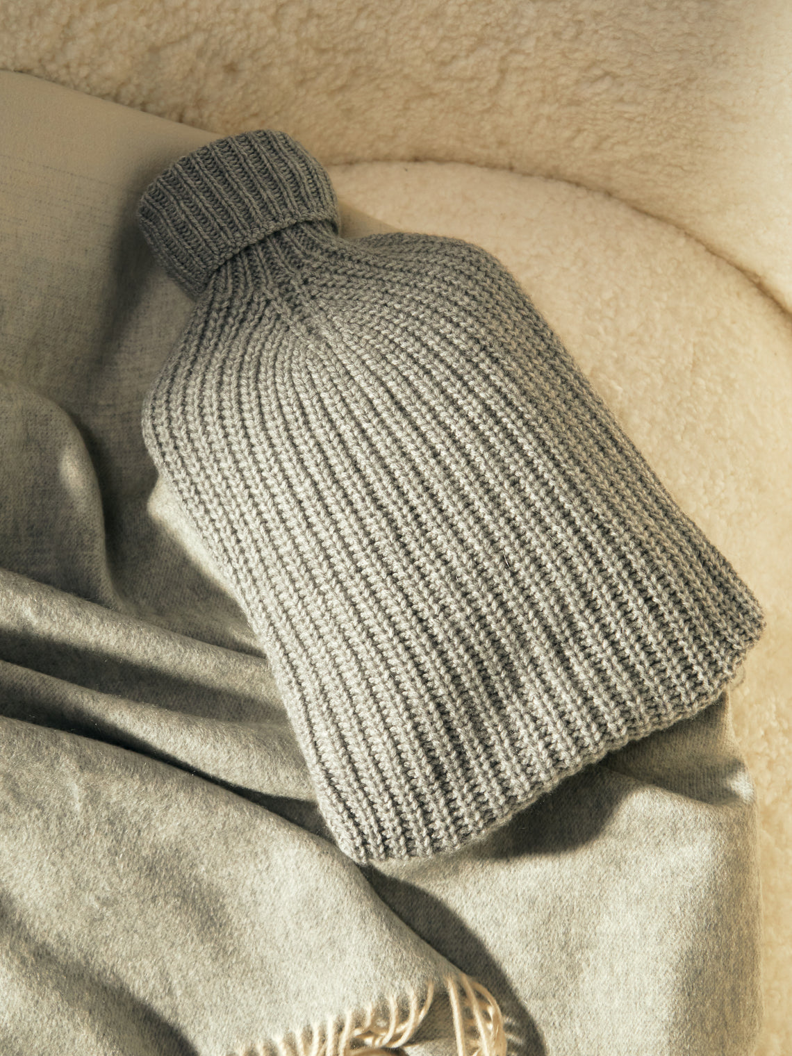 Johnstons of Elgin - Ribbed Cashmere Hot Water Bottle -  - ABASK