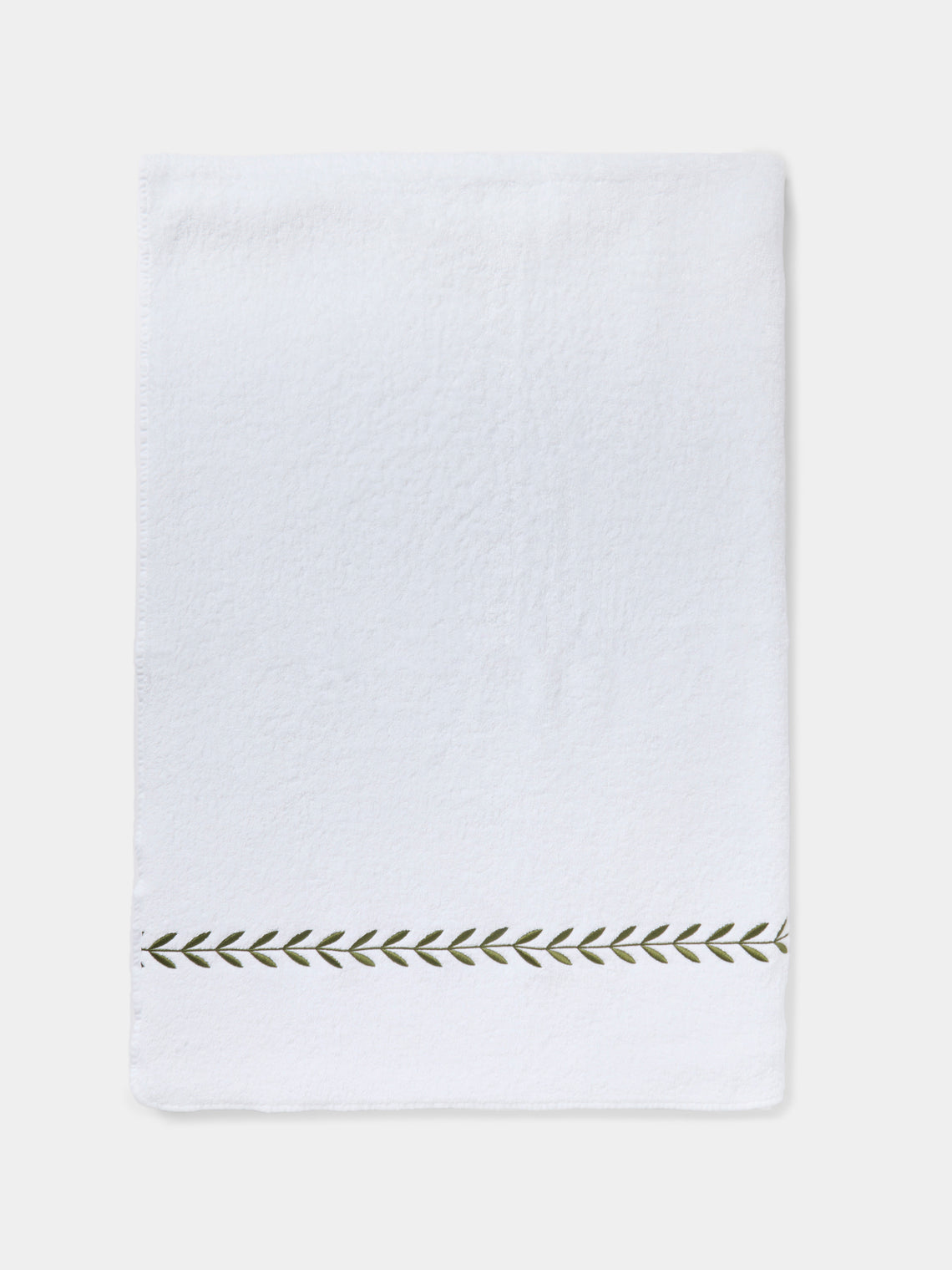 Heirlooms - Laurel Leaf Embroidered Egyptian Cotton Bath Sheet -  - ABASK