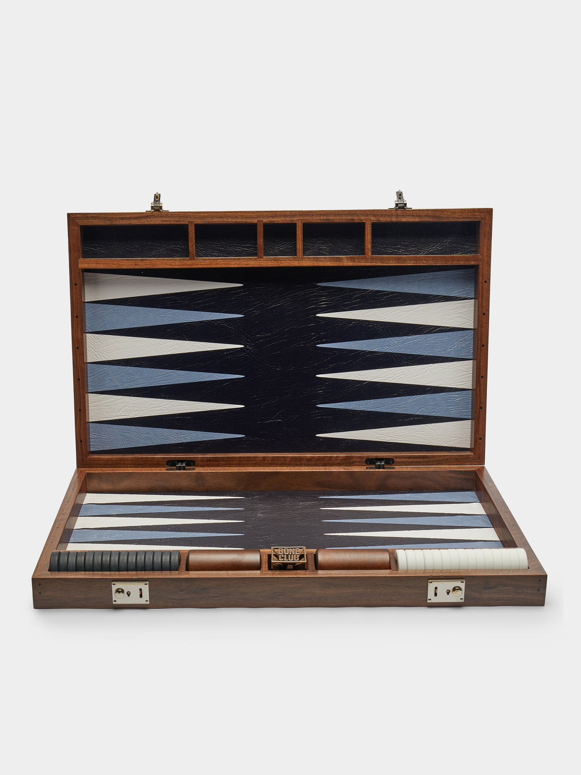 Bone Club - American Black Walnut and Leather Backgammon Set -  - ABASK - 