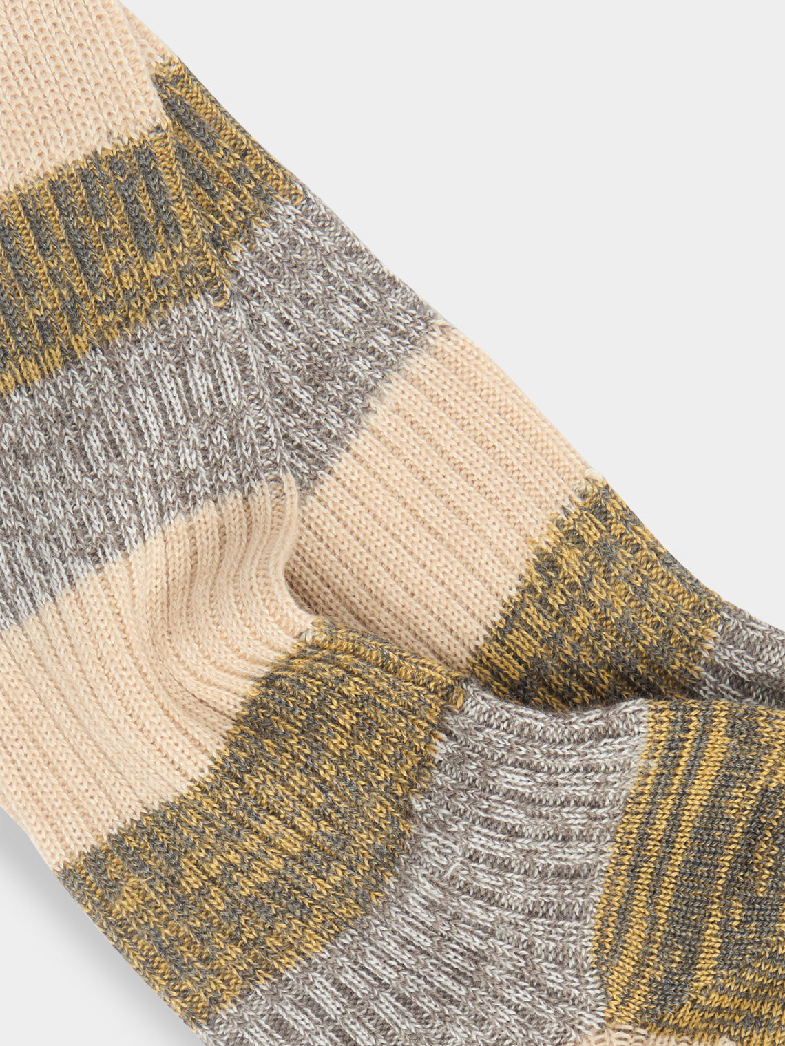 Maria La Rosa - Ribbed Cashmere and Silk Striped Socks | One Size -  - ABASK