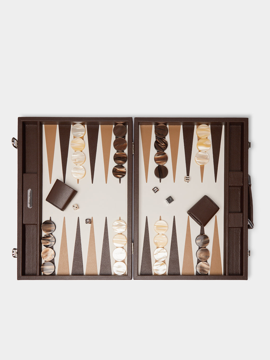 Hector Saxe - Leather Large Backgammon Set -  - ABASK