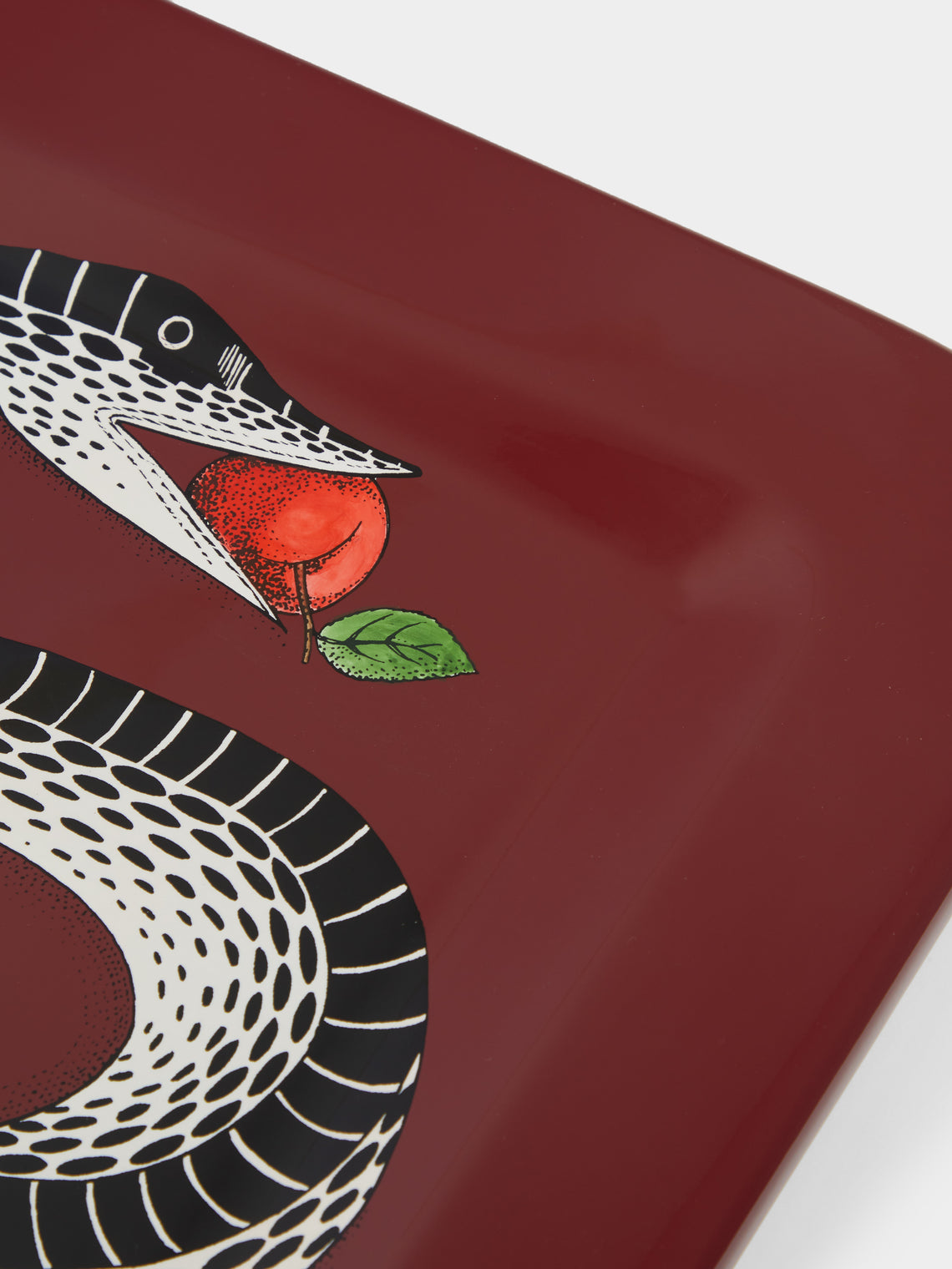 Fornasetti - Serpente Hand-Painted Wood Tray -  - ABASK