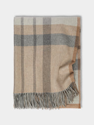 Johnstons of Elgin - Cashmere Reversible Check Blanket -  - ABASK - 