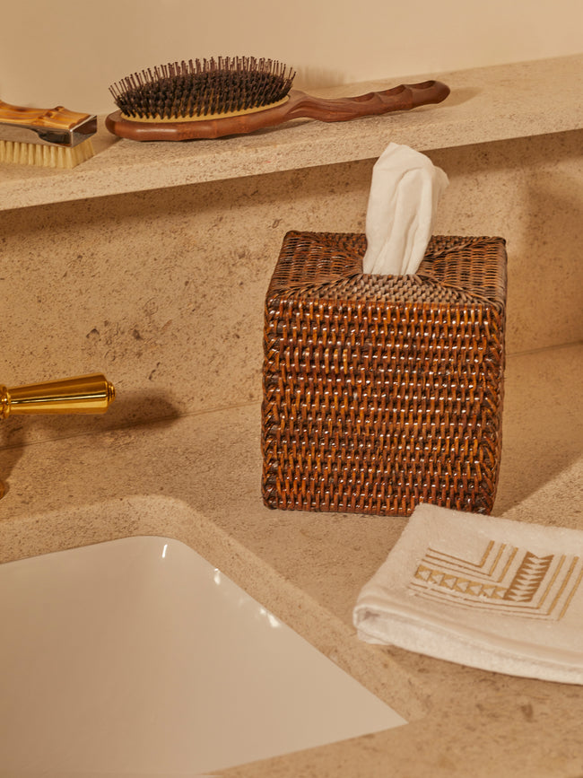 Handwoven Rattan Tissue Box