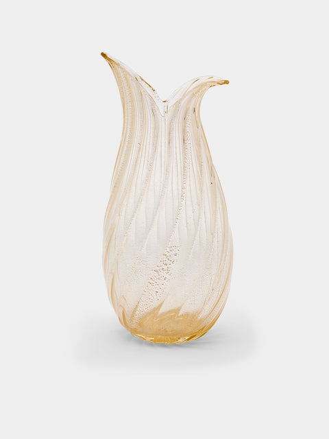 Antique and Vintage - 1950s Murano Glass Rippled Vase -  - ABASK - 