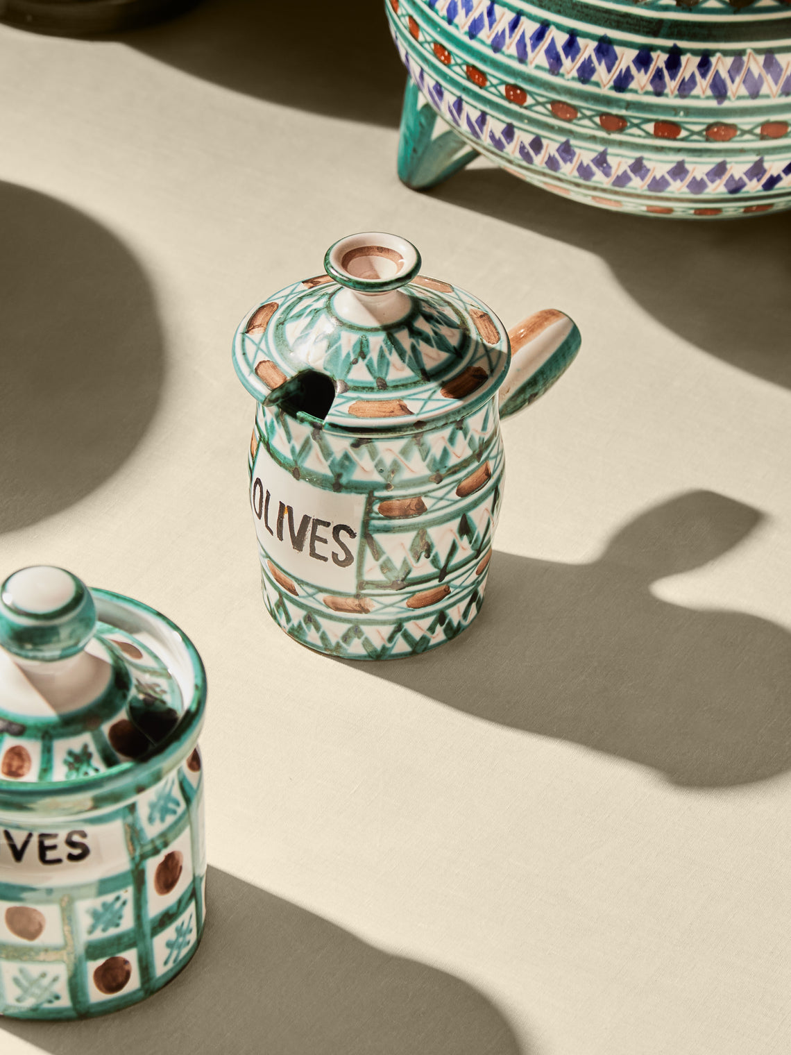 Antique and Vintage - 1950s Robert Picault Ceramic Olive Pot -  - ABASK