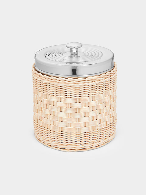 Mila Maurizi - Iris Handwoven Wicker and Steel Ice Bucket -  - ABASK - 