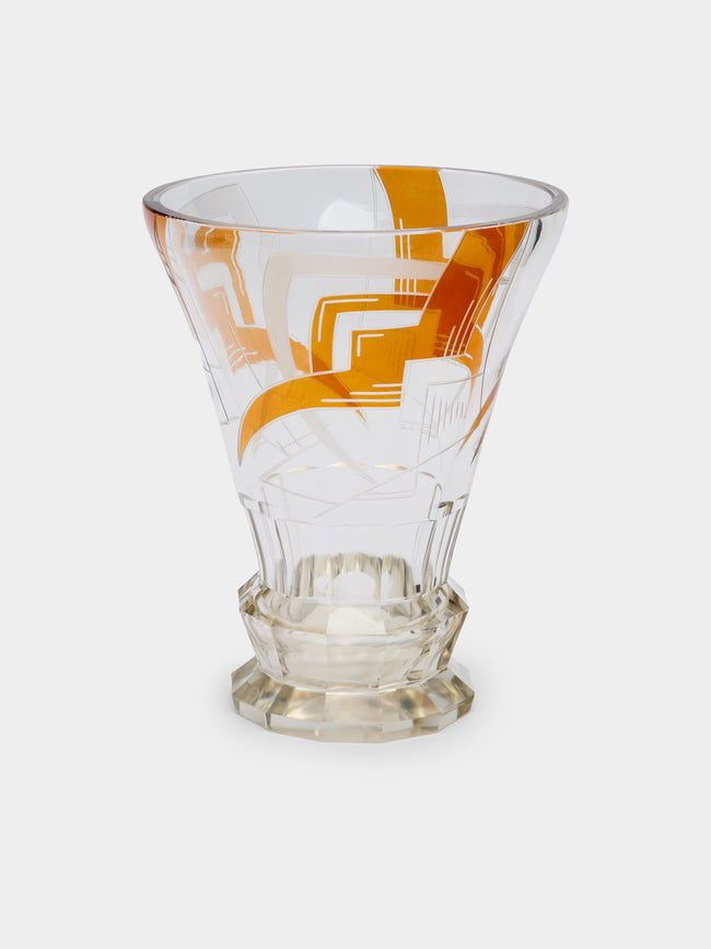 Antique and Vintage - 1930s Karl Palda Cut Crystal Vase -  - ABASK - 