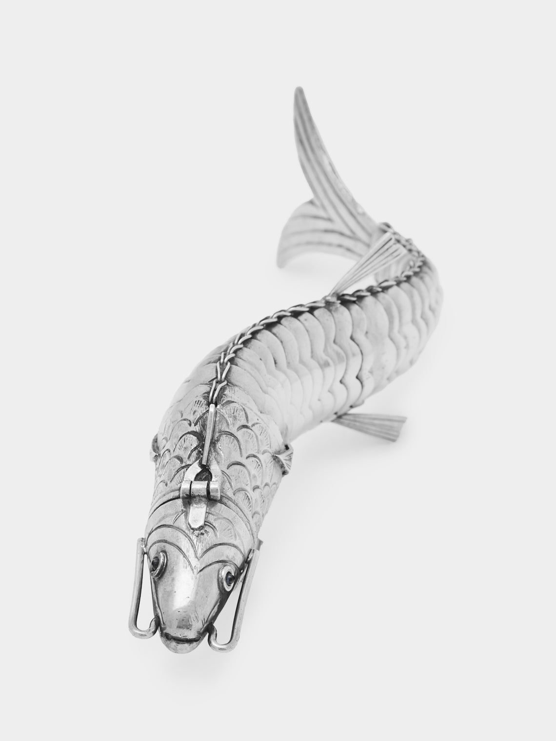 Antique and Vintage - 1900s Solid Silver Articulating Fish -  - ABASK