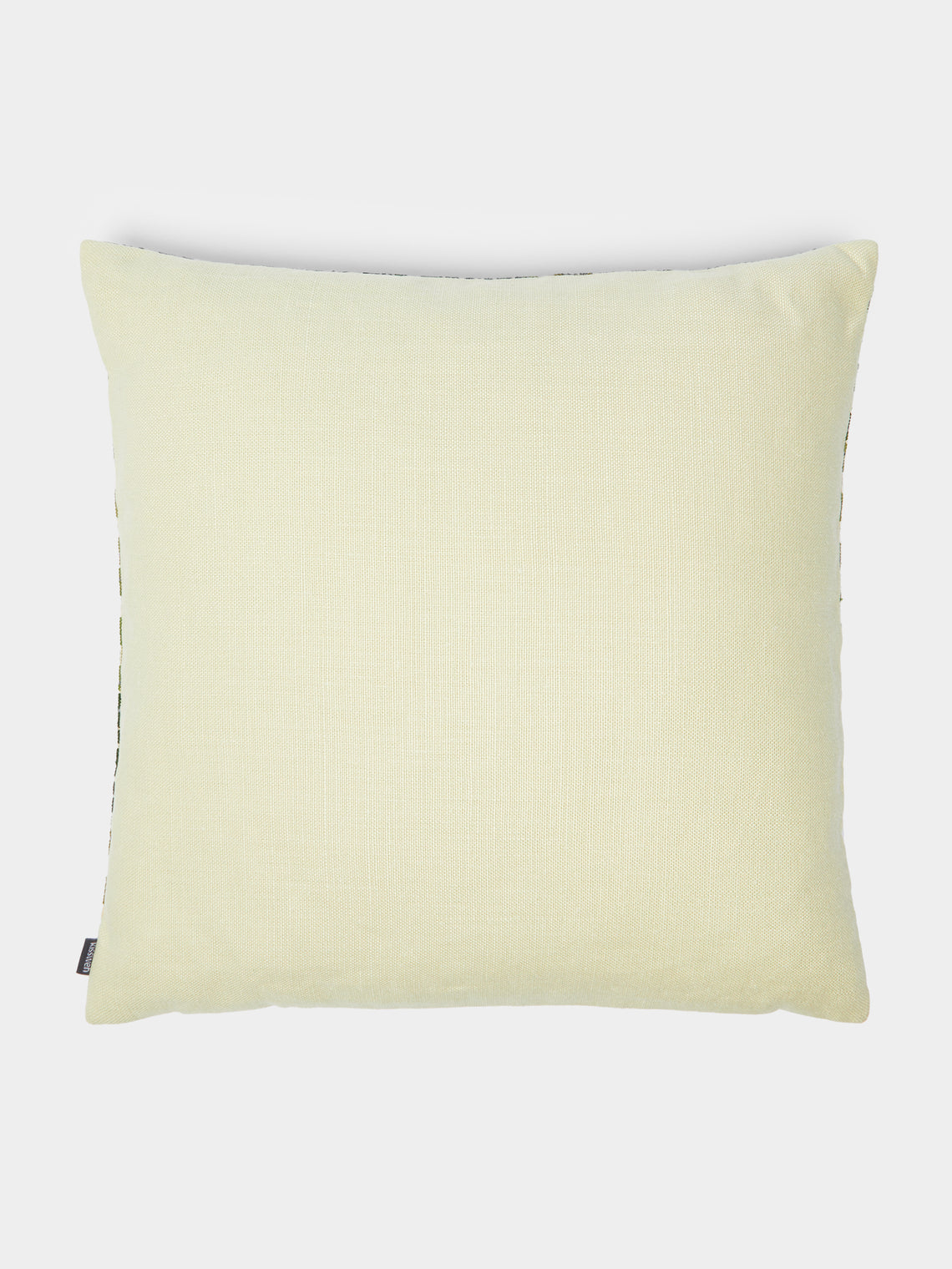 Kissweh - Moon of Ramallah Hand-Embroidered Cotton Cushion -  - ABASK
