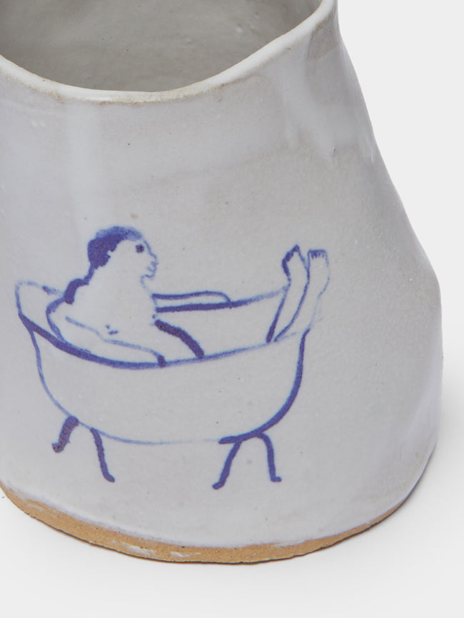 Liz Rowland - Bathing Man Hand-Painted Ceramic Mug -  - ABASK