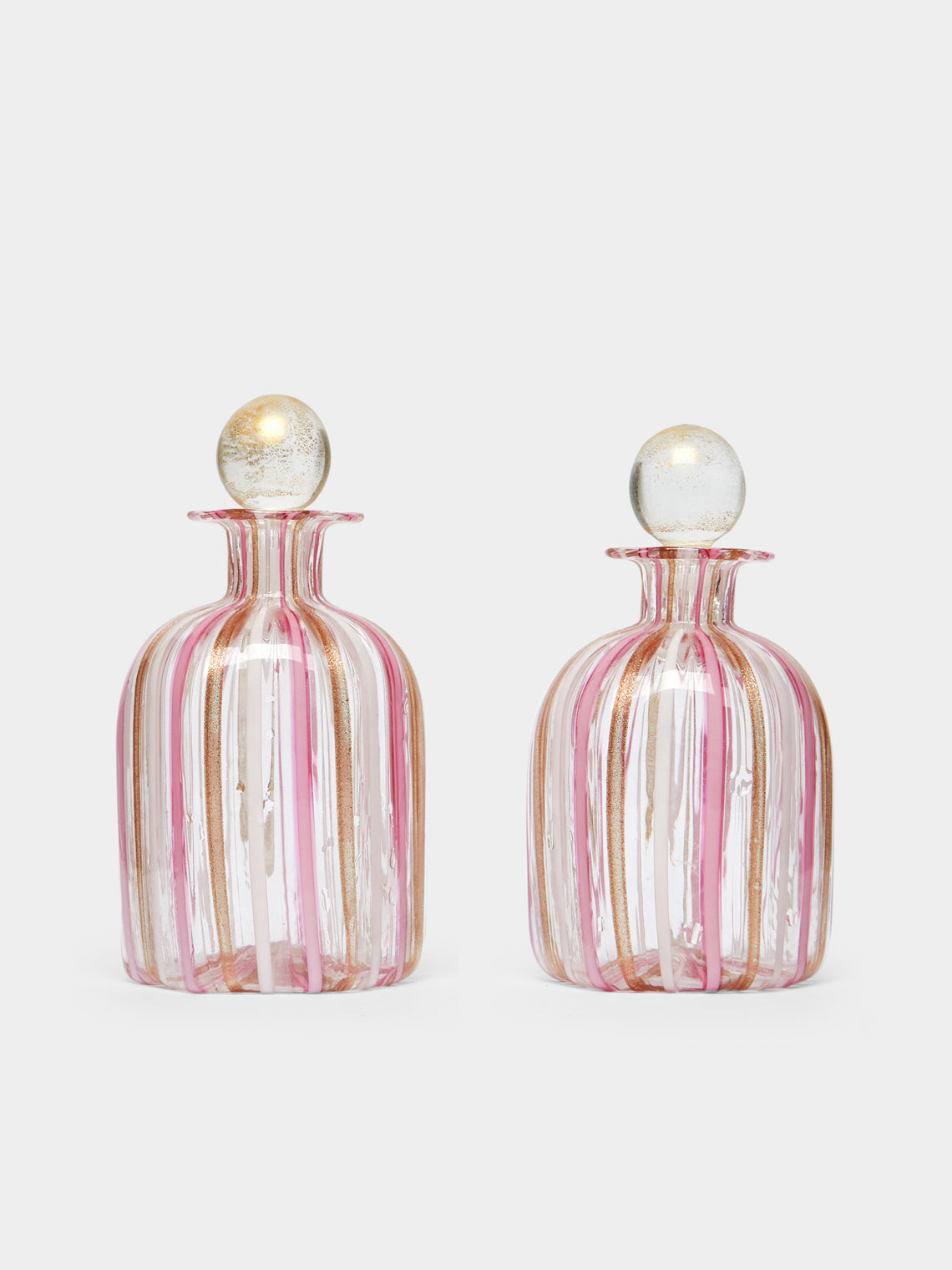 Antique and Vintage - Early 20th Century Murano Ribbon Perfume Bottles (Set of 2) -  - ABASK - 
