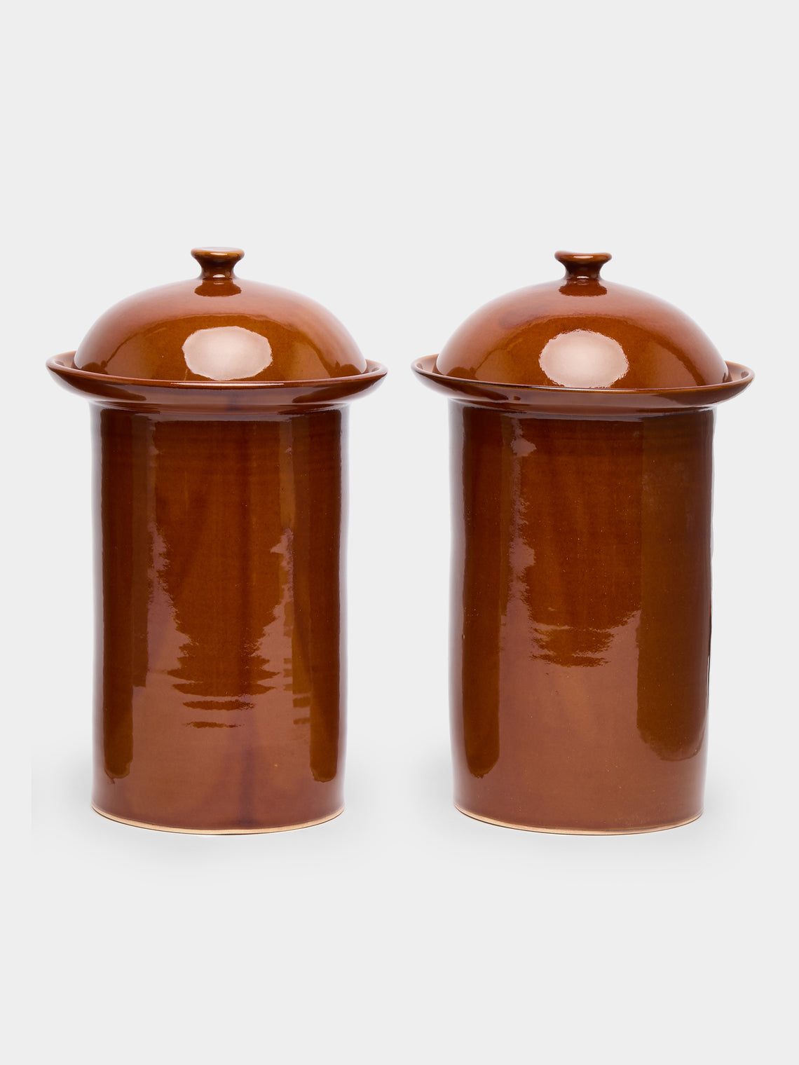 Mervyn Gers Ceramics - Hand-Glazed Ceramic Lidded Pots (Set of 2) -  - ABASK - 