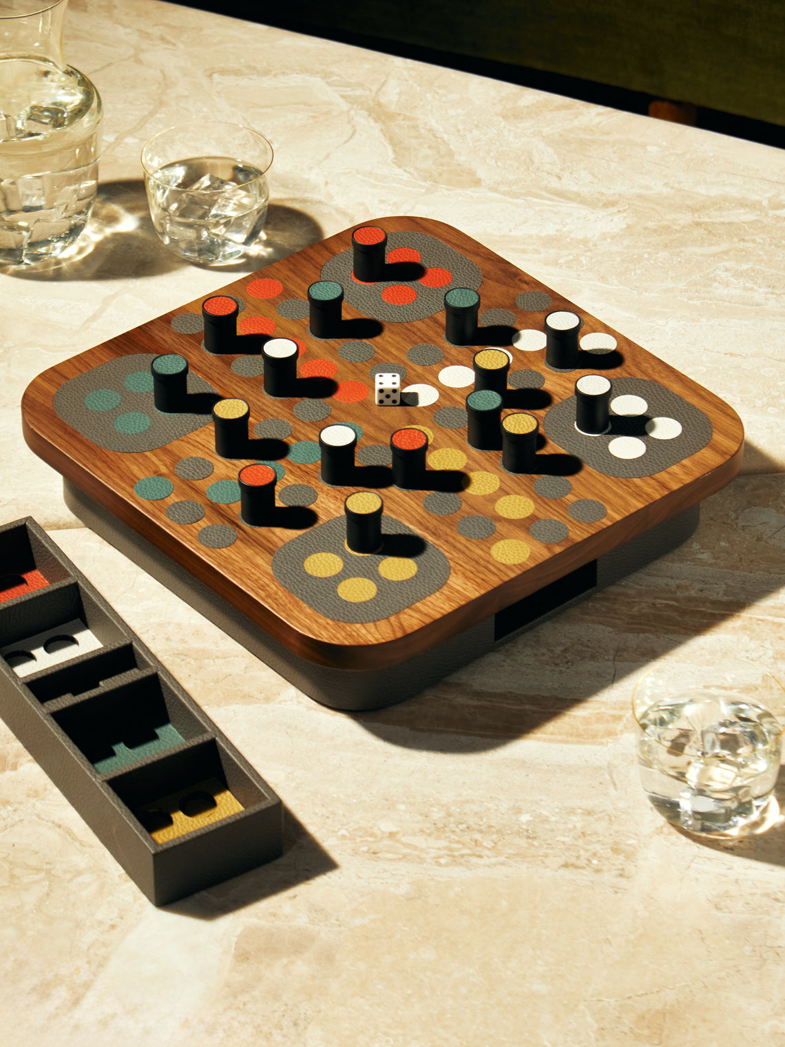 Giobagnara - Delos Wood Ludo Game Set -  - ABASK