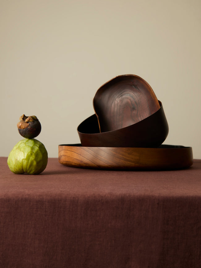 Suk Keun Kang - Hamji Ottchil Wood Low Bowl -  - ABASK