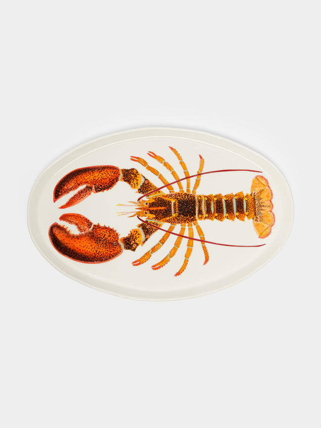 Casa Adams - Maine Lobster Hand-Painted Porcelain Large Serving Platter -  - ABASK - 