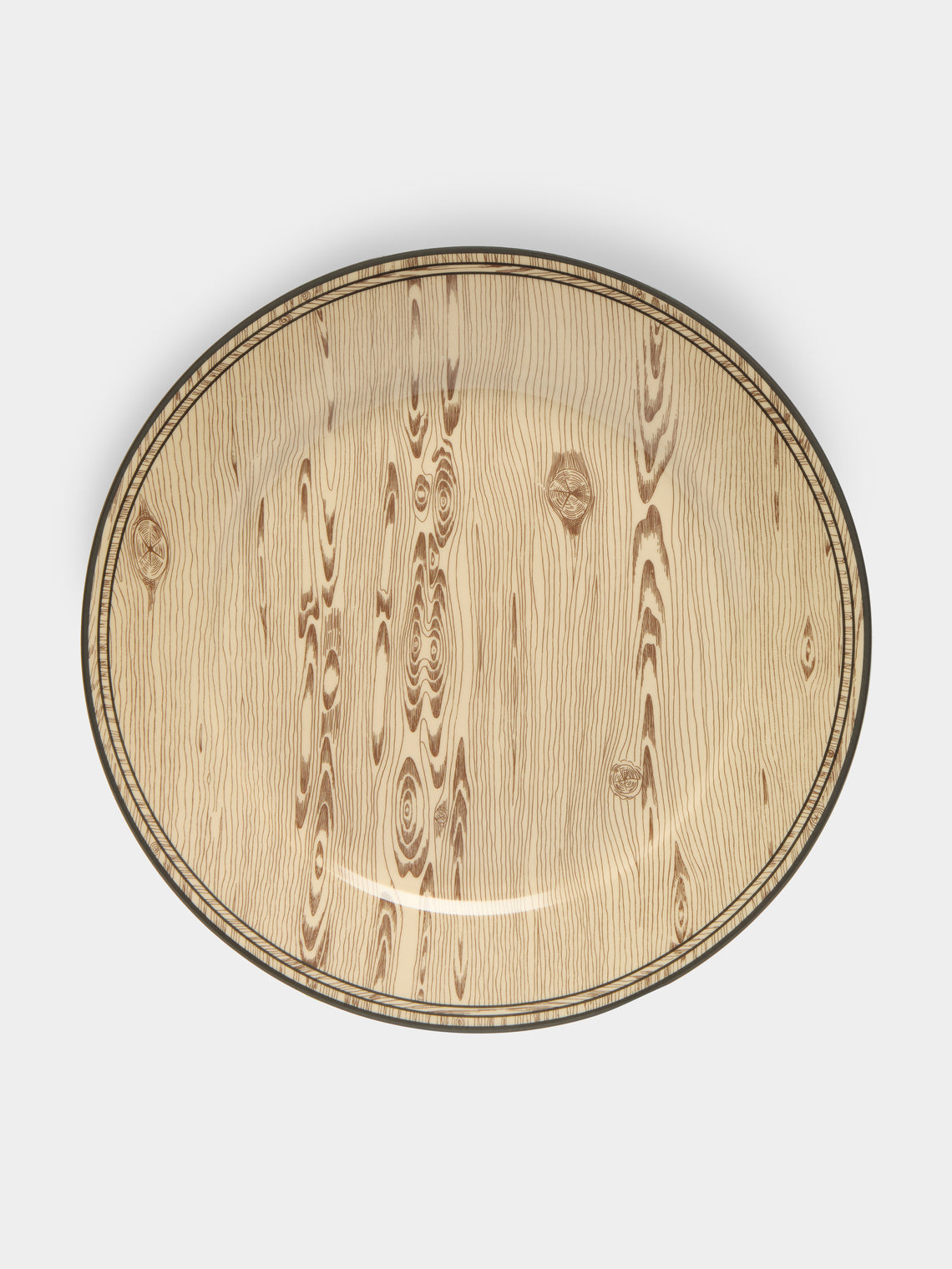 Pinto Paris - Faux-Bois Hand-Painted Porcelain Charger Plate -  - ABASK - 