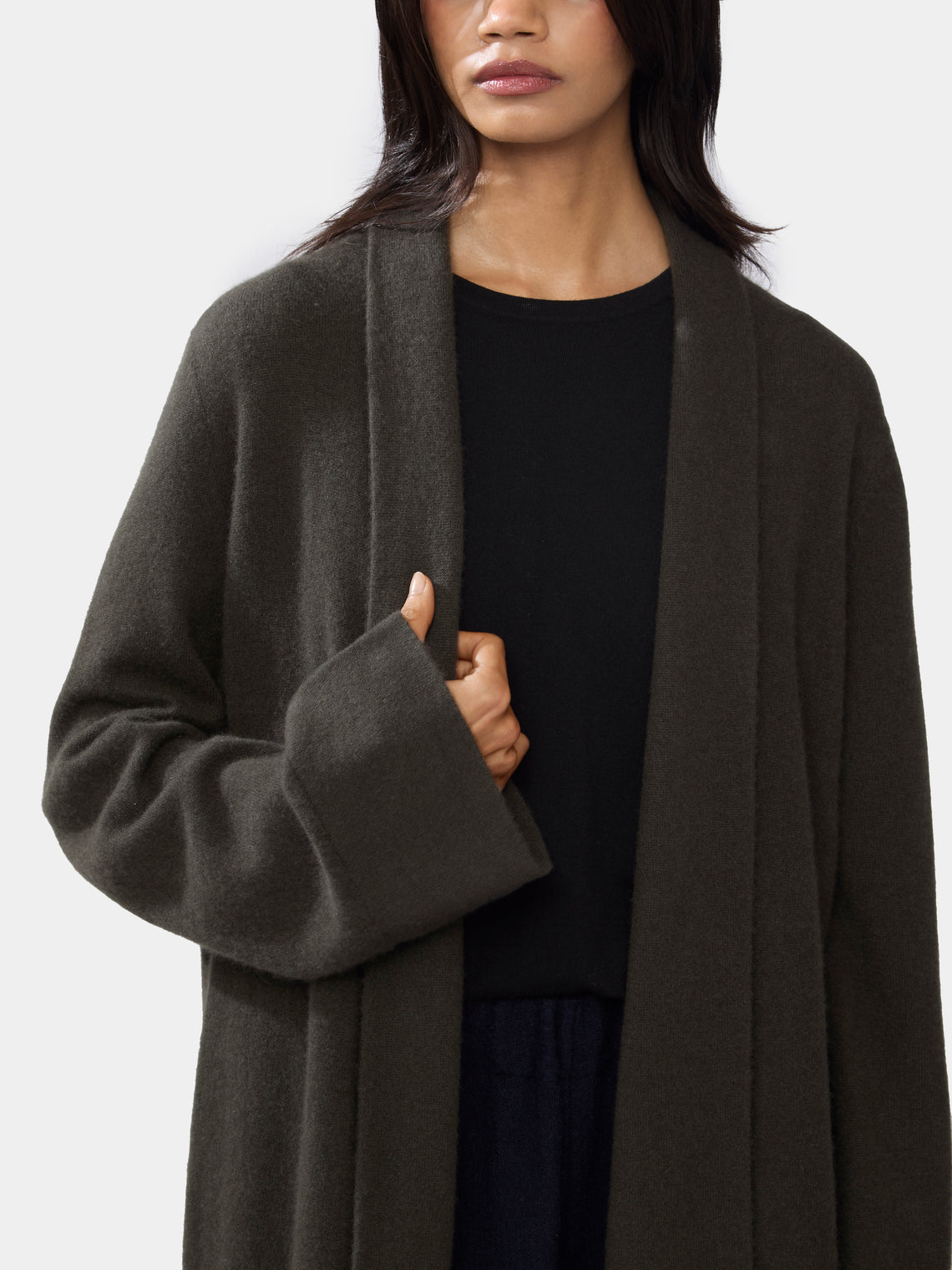 Cross Cashmere Long Cardigan